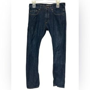 Betabrand dark wash straight leg jeans